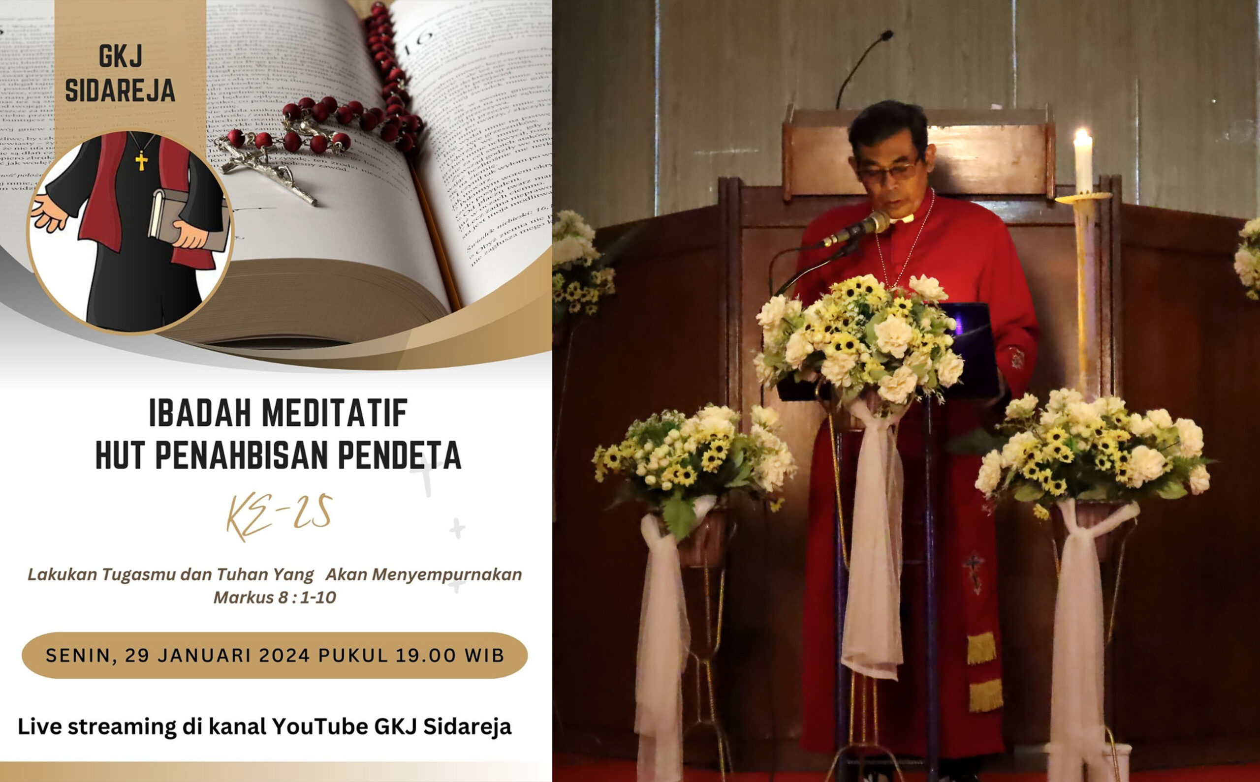 Ibadah Meditatif HUT Penahbisan Pendeta GKJ Sidareja Ke-25