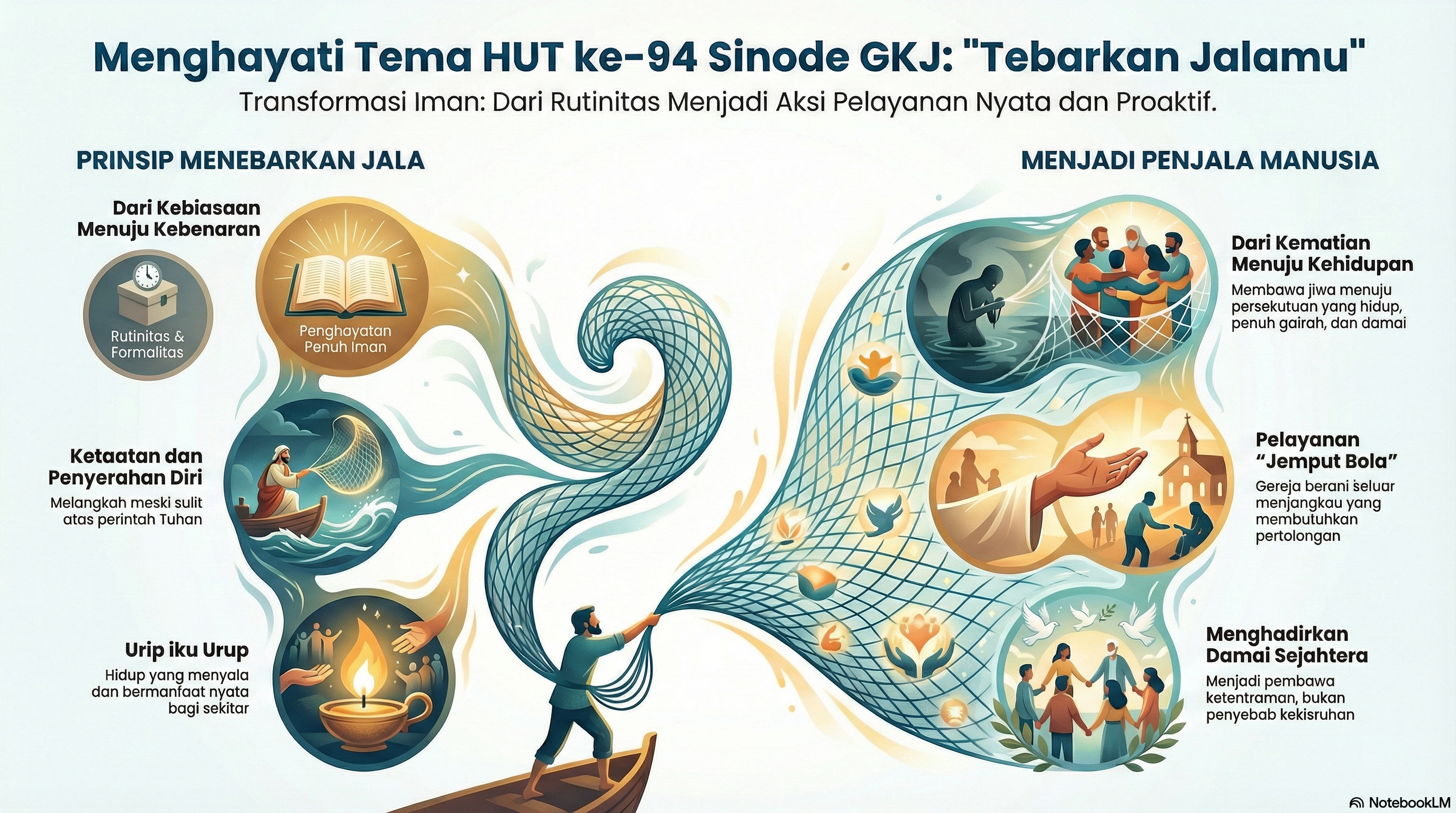 Menebarkan Jala di Usia Ke-94: Refleksi Mendalam dari HUT Sinode GKJ