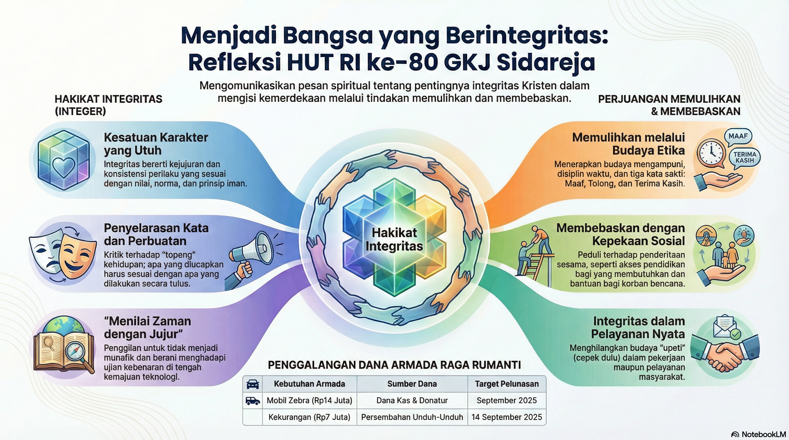 Merah Putih di Altar: Menjadi Bangsa Berintegritas dalam Perayaan HUT RI ke-80 Tahun 2025 di GKJ Sidareja