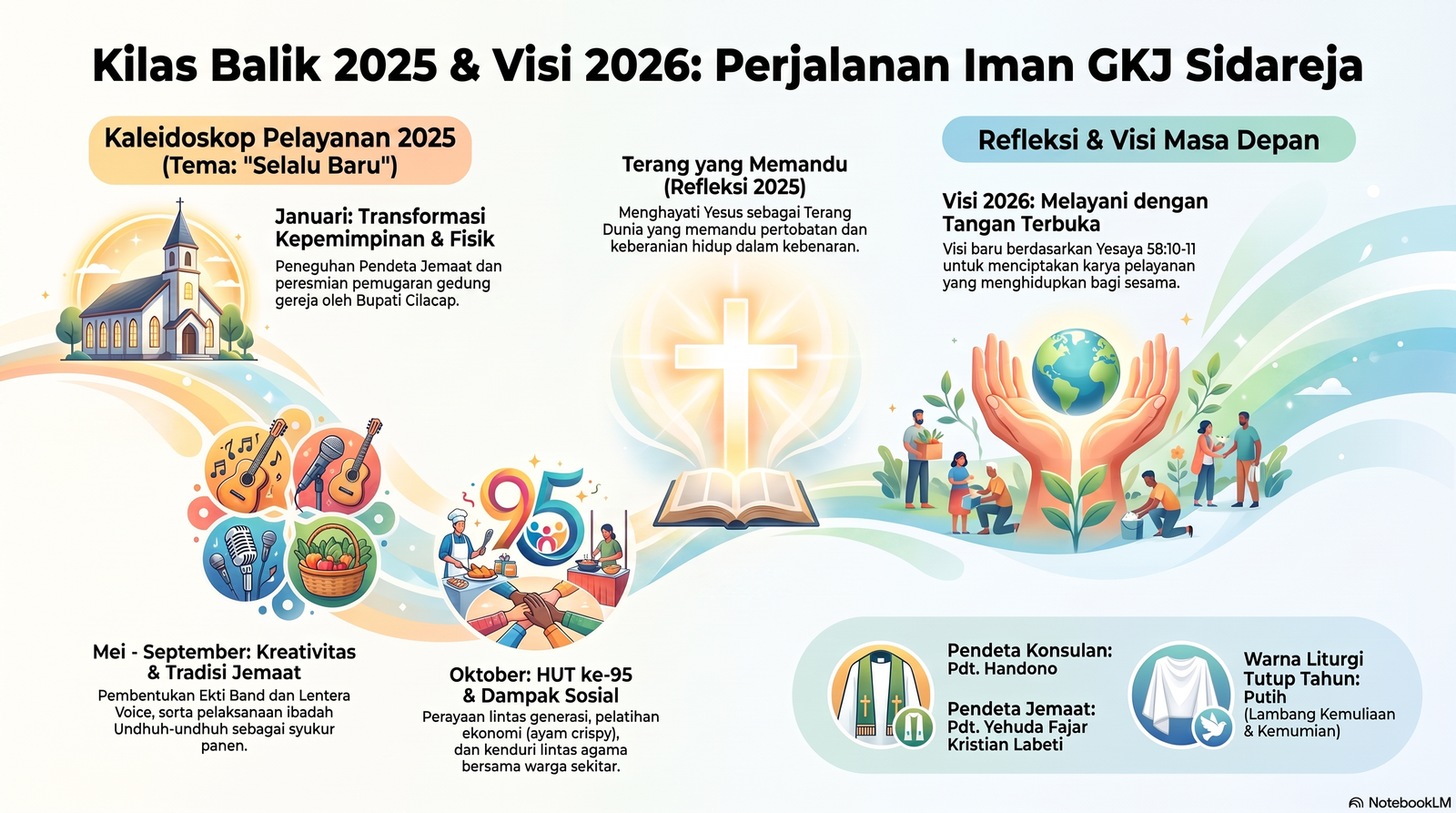 “Selalu Baru”: Kilas Balik Perjalanan Iman GKJ Sidareja 2025 dan Visi Menuju 2026